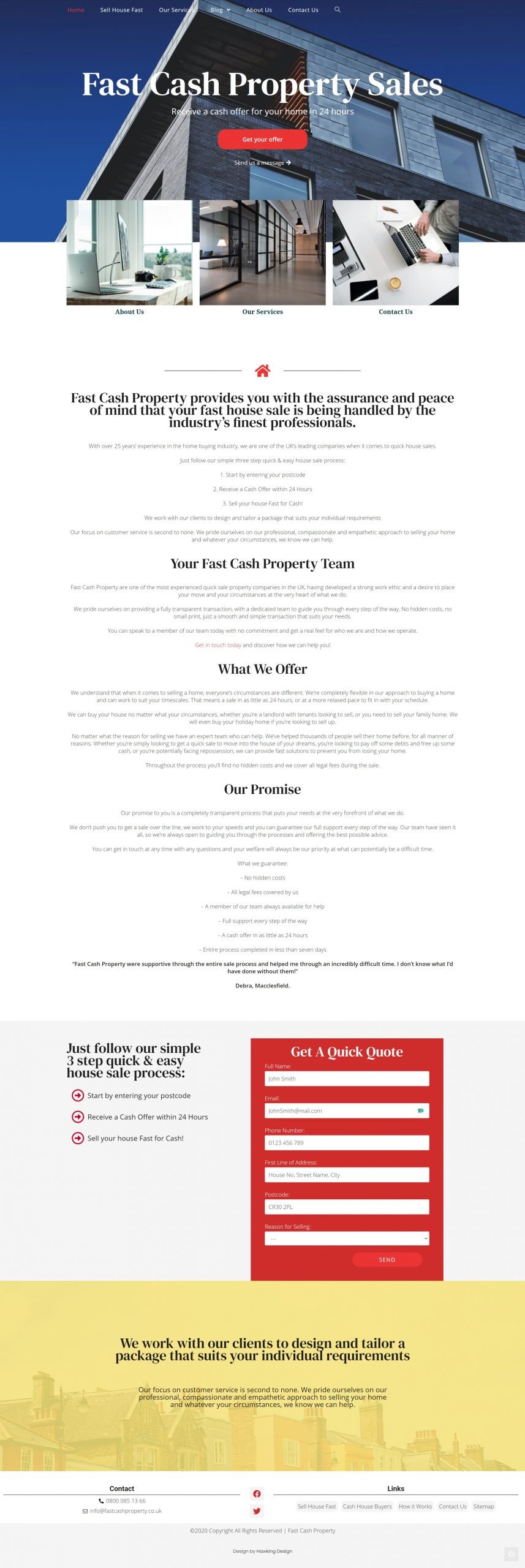 Website designer near me, Fast Cash Property